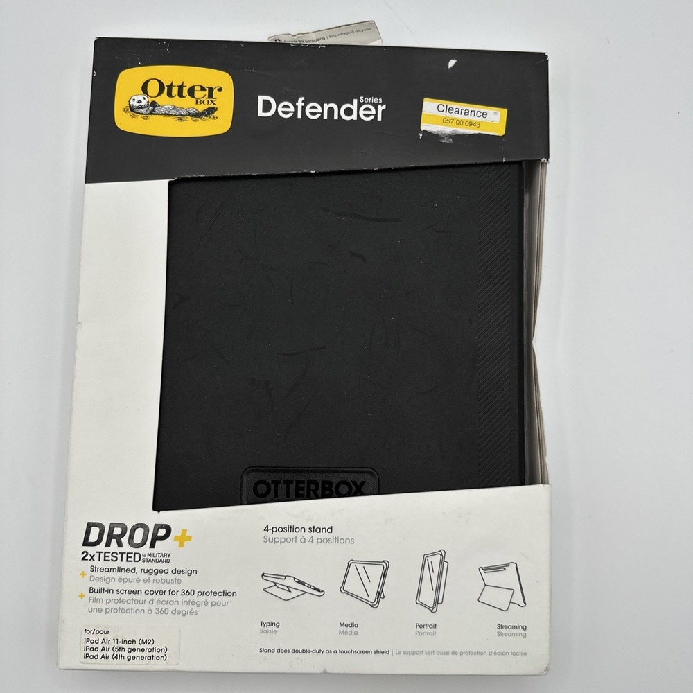 OtterBox Defender Case for iPad Air Pro‎ 11" M2/M3 & Air 4th/5th Gen Black NIB